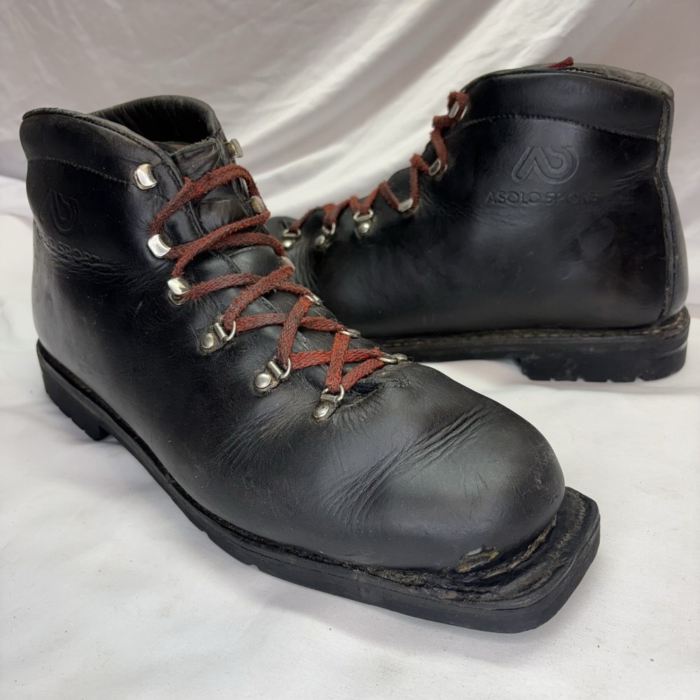 Vintage Asolo Nordic Cross Country Ski Boots Vibram Made In Italy 12.5 M